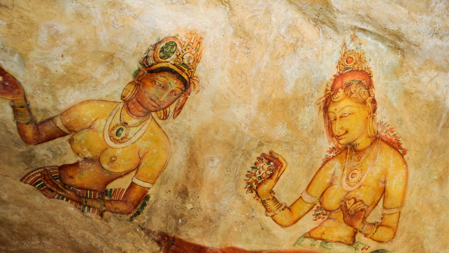 cave arts of sigiriya in sri lanaka